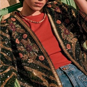 Sezane Karena Beaded Jacket NWT S